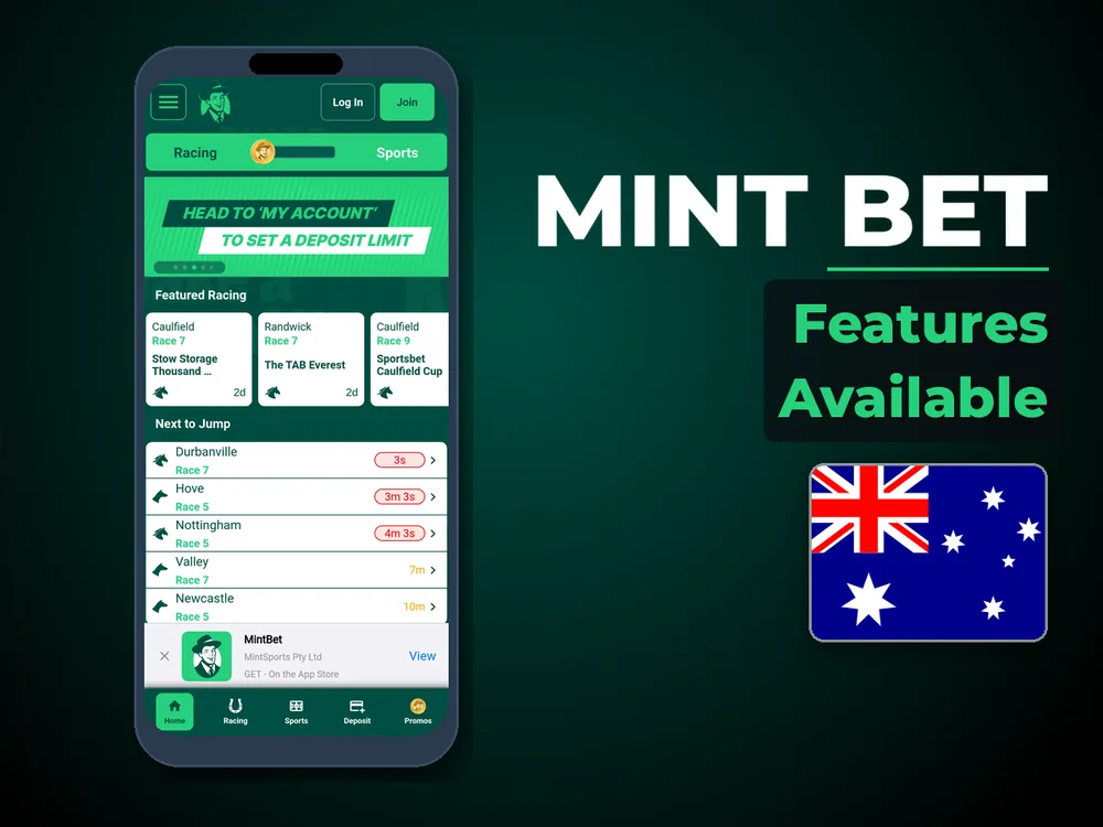 Mint Bet - Features Available